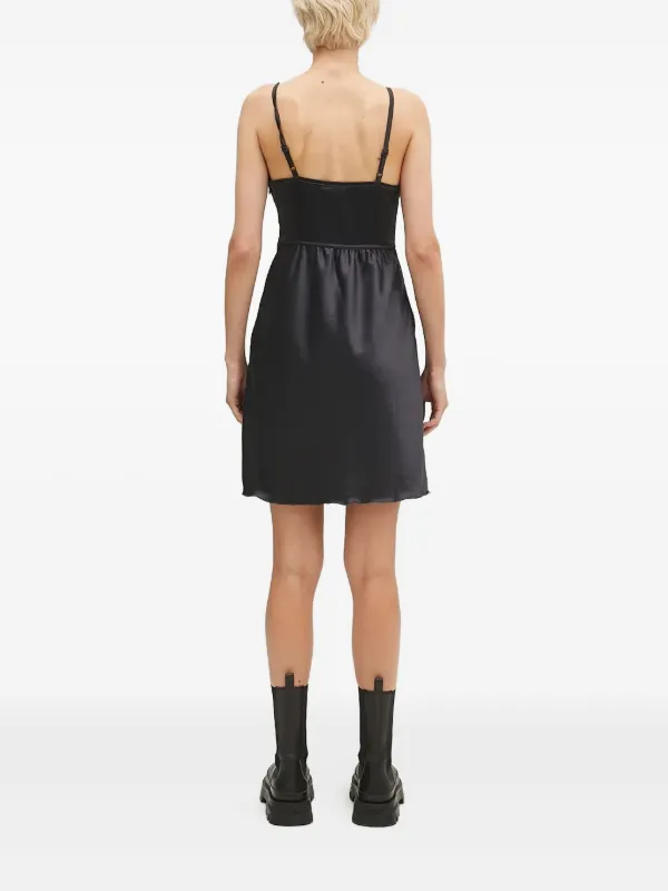 Adidas satin-panelled Slip Dress Black FARFETCH