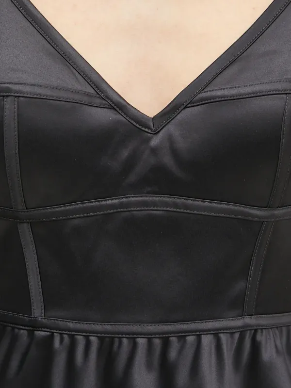 Adidas satin-panelled Slip Dress | Black | FARFETCH