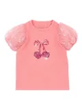 Konges Sløjd sequin-embellished T-shirt - Pink