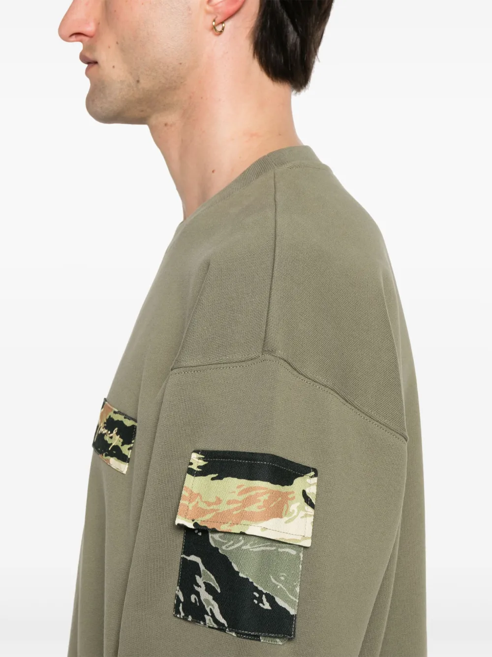 Givenchy Sweater met camouflagepatches Groen