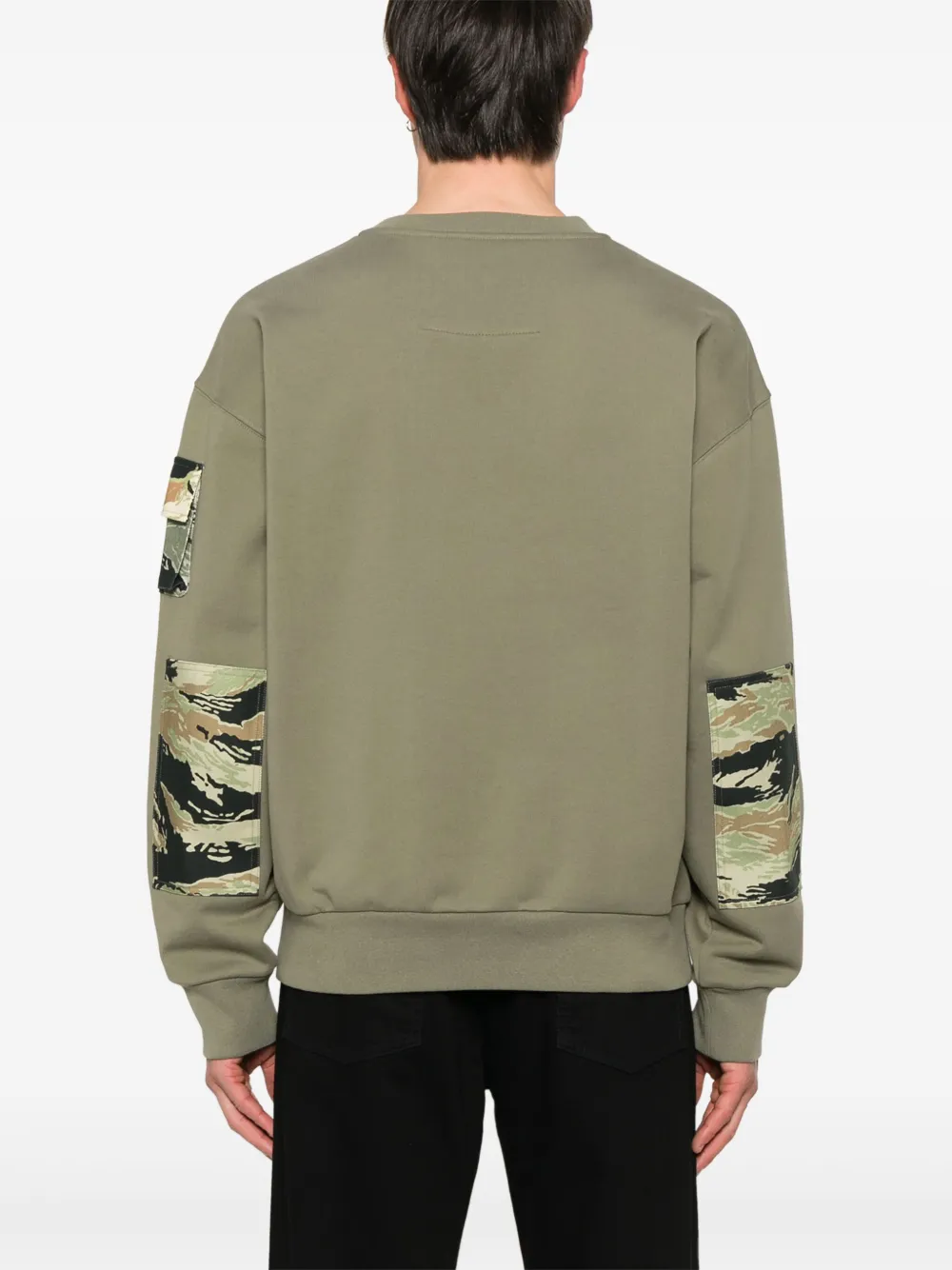 Givenchy Sweater met camouflagepatches Groen
