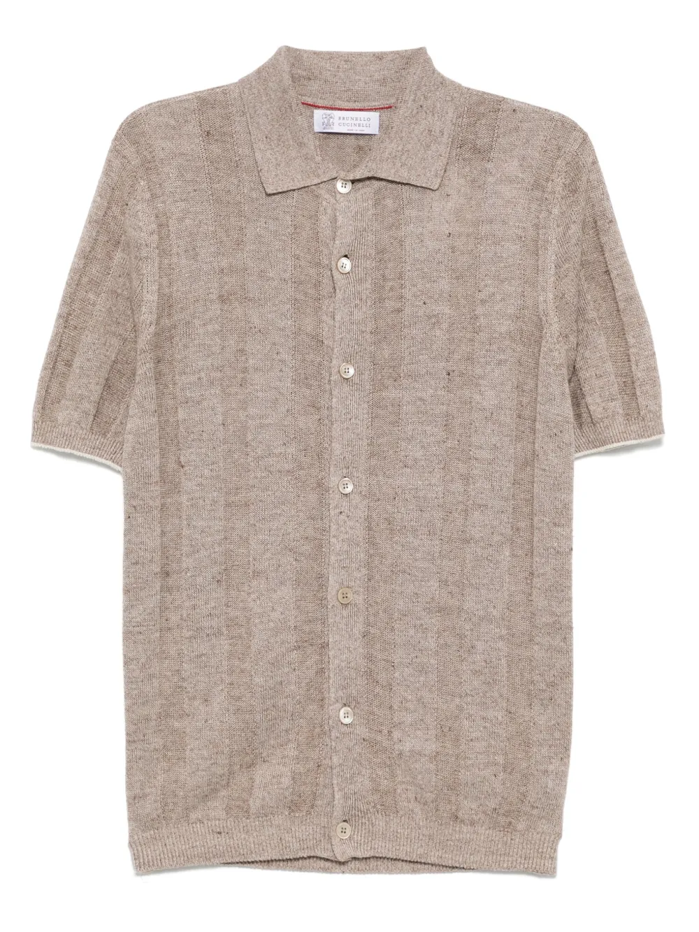 Brunello Cucinelli short sleeves cardigan | Brown | Image 1