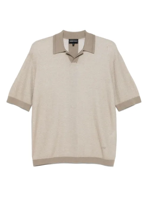 Polo en maille - Emporio Armani - Modalova