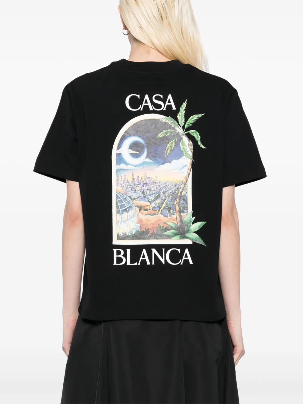 Casablanca T-shirt met print Zwart