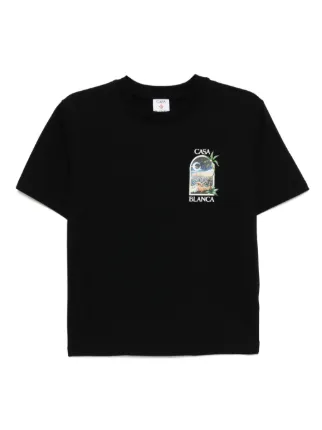 Casablanca Camiseta Com Estampa | Preto | FARFETCH BR