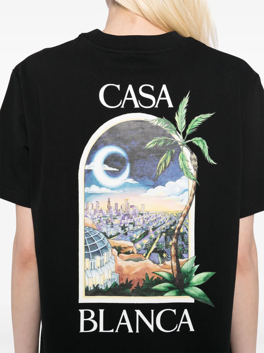 Casablanca T-shirt met print Zwart