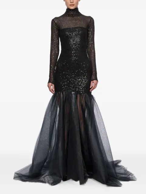 Atu Body Couture sequined mermaid maxi dress