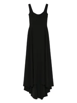 Theory Pleated Satin Dress | Black | FARFETCH