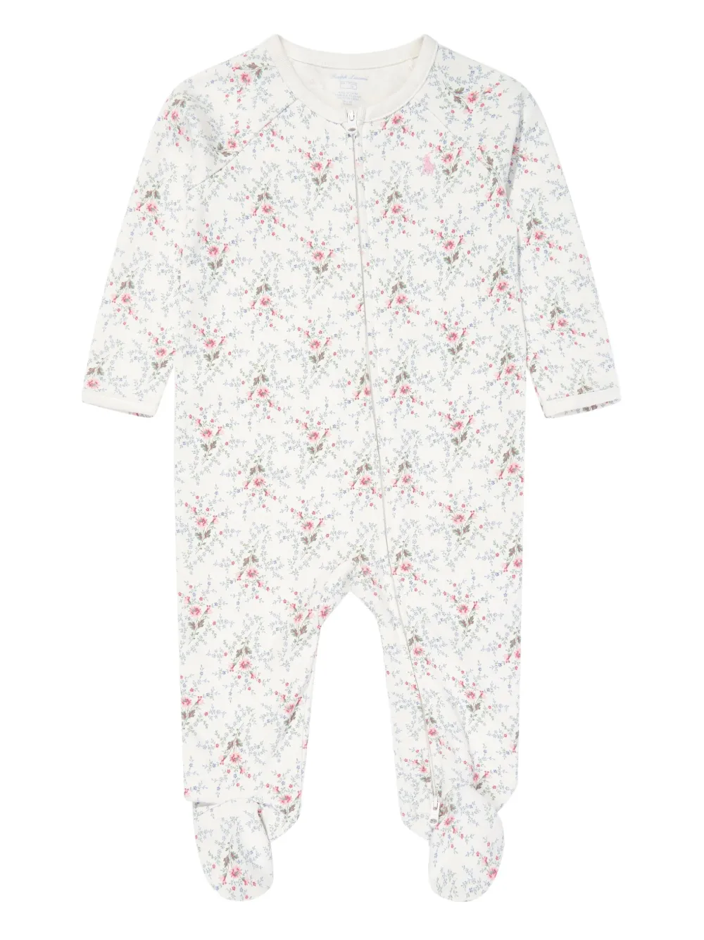 POLO RALPH LAUREN KIDS Romper met bloe print Wit