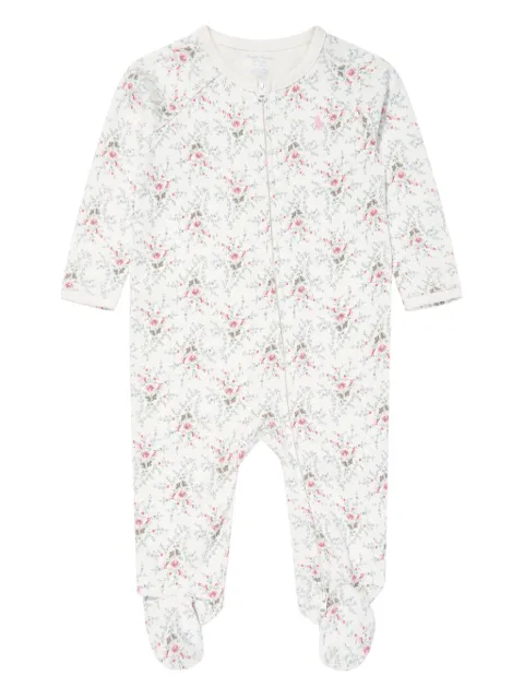 POLO RALPH LAUREN KIDS floral-print babygrow