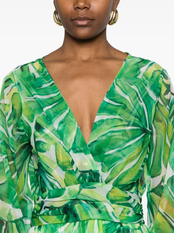 chiara boni la petite robe green dress CHIARA BONI La Petite Robe Toki Maxi Dress | Green