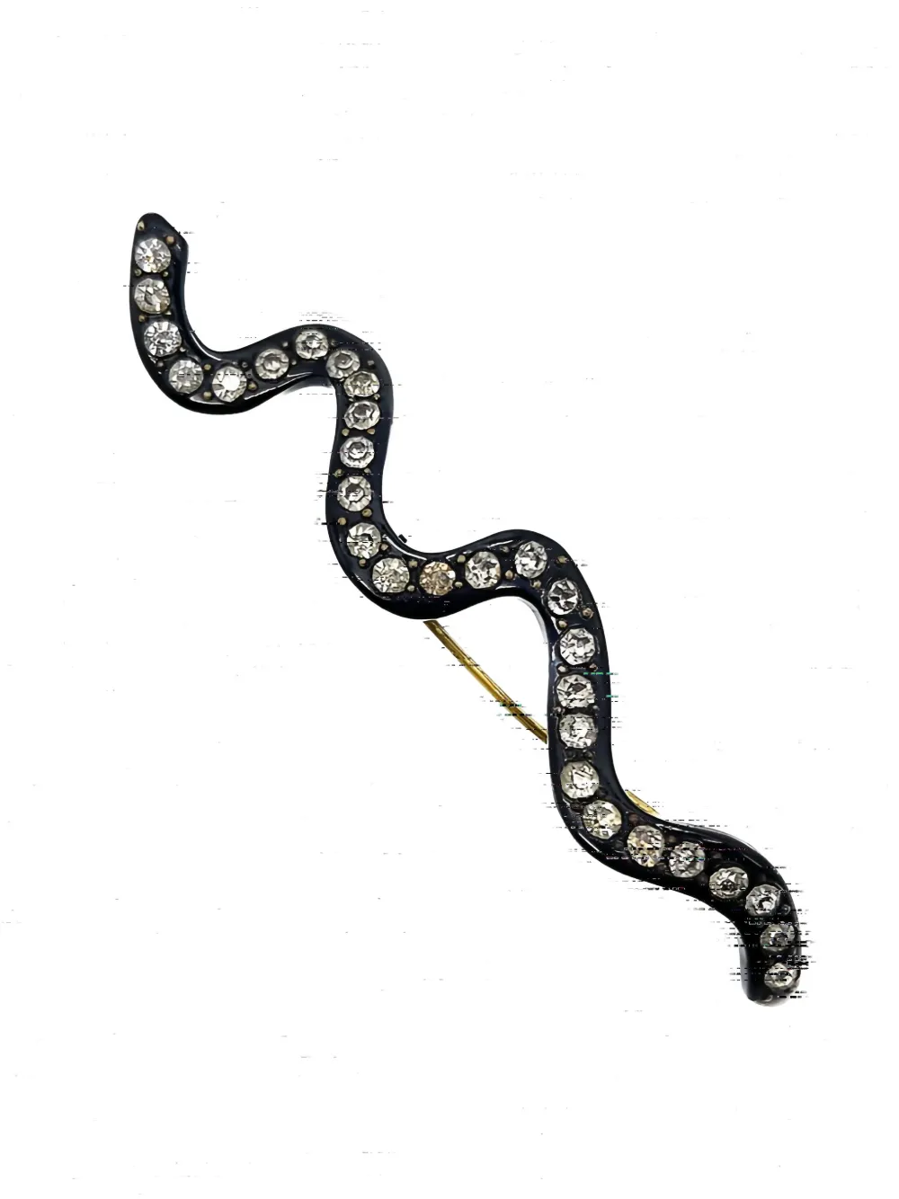 1930s pre-owned Art Deco Crystal Snake brooch