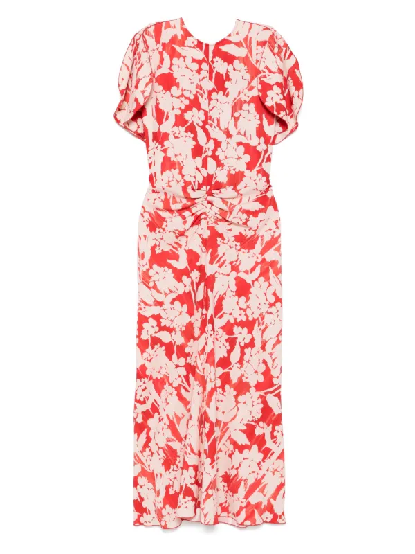 Victoria Beckham ギャザーウエスト ドレス | レッド | FARFETCH JP