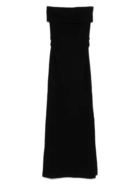 Closed bandeau cotton maxi dress