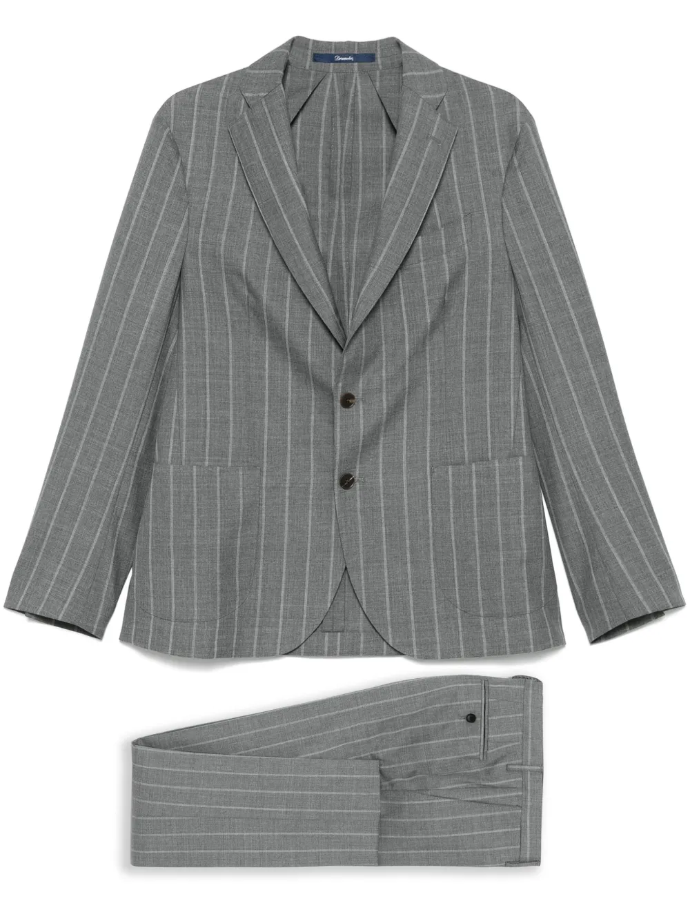 Drumohr Pinstriped Suit In Grey