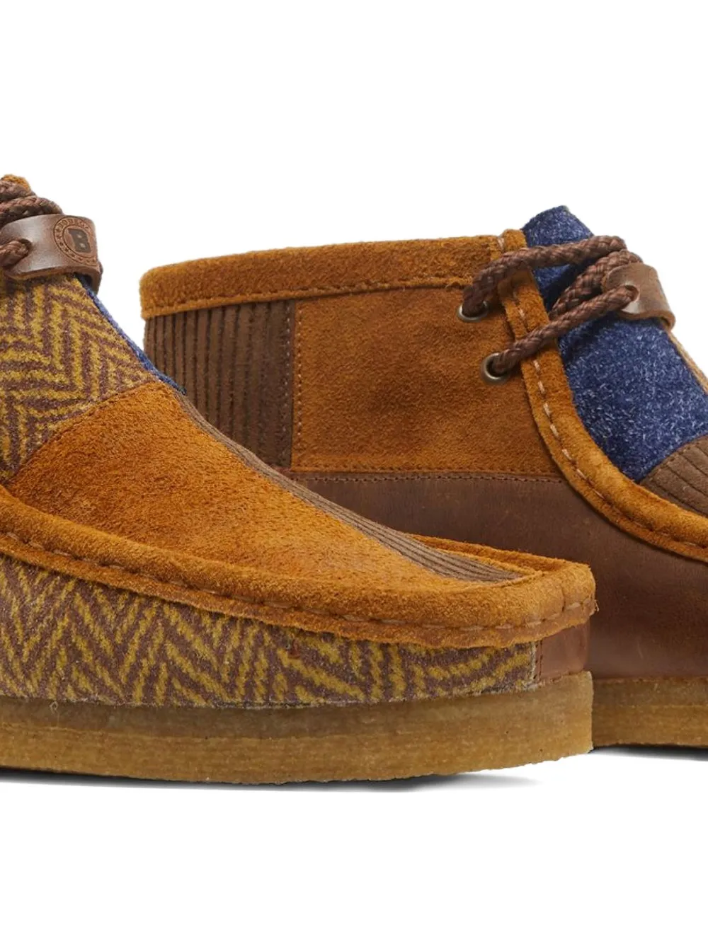 Clarks x Bodelga Originals Wallabee 2.0 Heritage Patchwork boots - Bruin