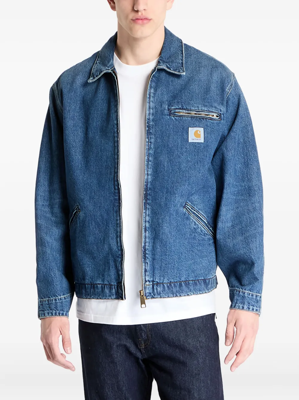 Carhartt WIP Jack met logopatch Blauw