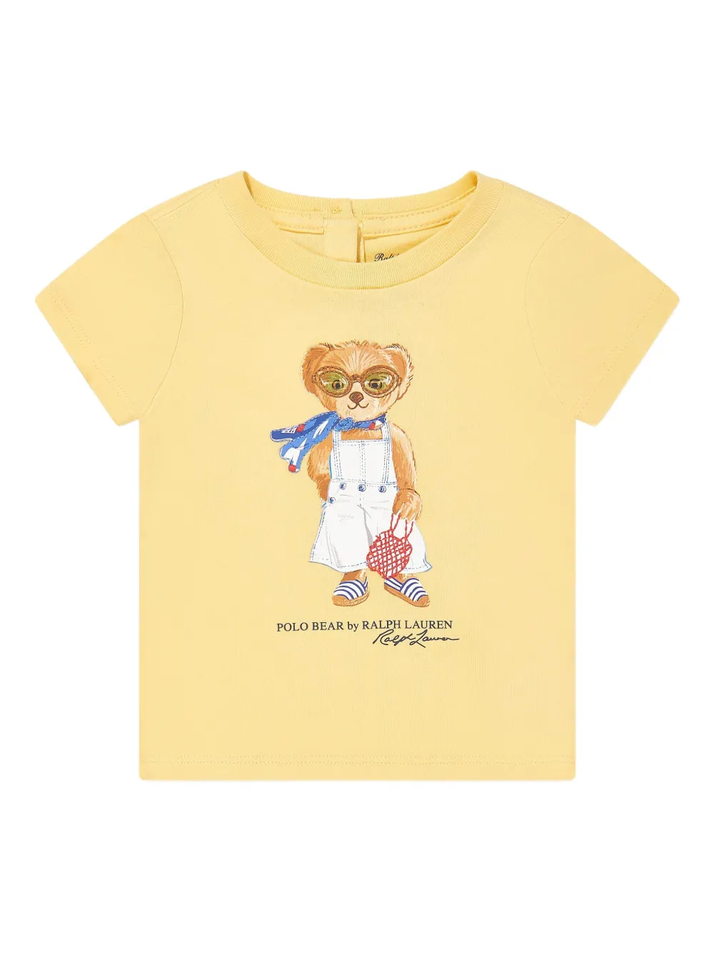 POLO RALPH LAUREN KIDS bear-motif T-shirt Geel