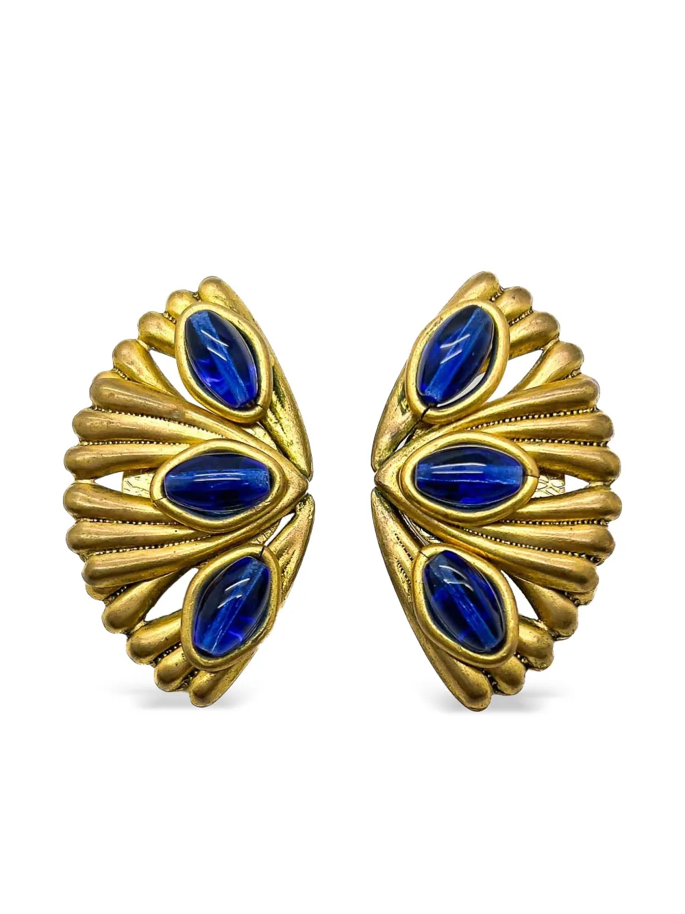 1980s French Fan earrings