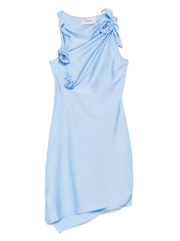 パーティードレス Coperni COPR154F5001 Dresses Asymmetric flower mini dress Coperni Asymmetric Flower Mini Dress - Isola Blue – Kith
