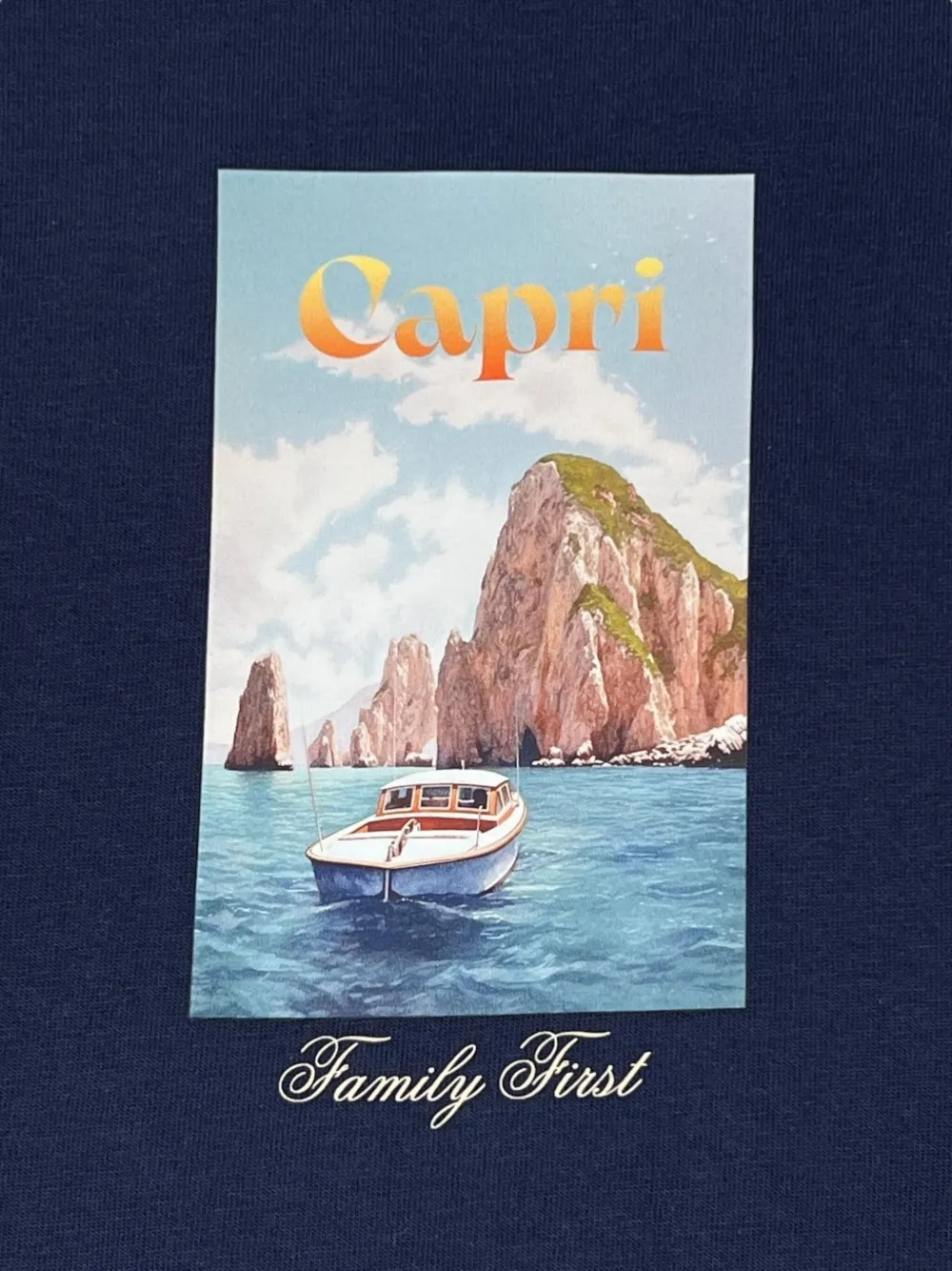 Family First Capri T-shirt Blauw