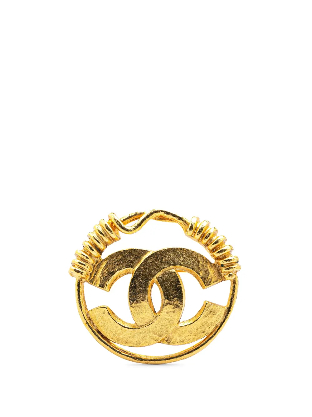 CHANEL Pre-Owned 1994 Gold Plated CC Brooch costume brooch | Gold | Image 1