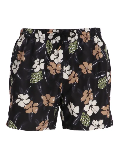 BOSS floral-print swim shorts