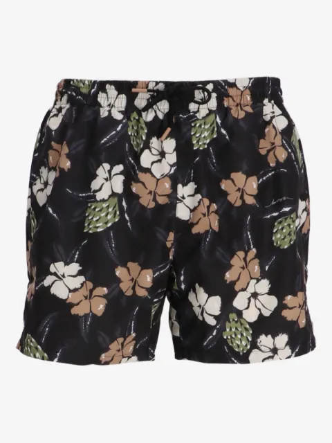 BOSS floral-print swim shorts