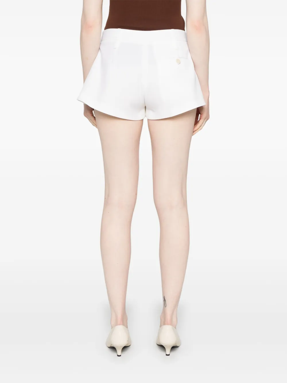 Stella McCartney Geplooide shorts Beige