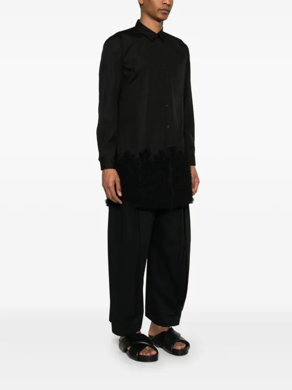 Comme Des Garçons Homme Plus Ruffled Shirt | Black | FARFETCH CA