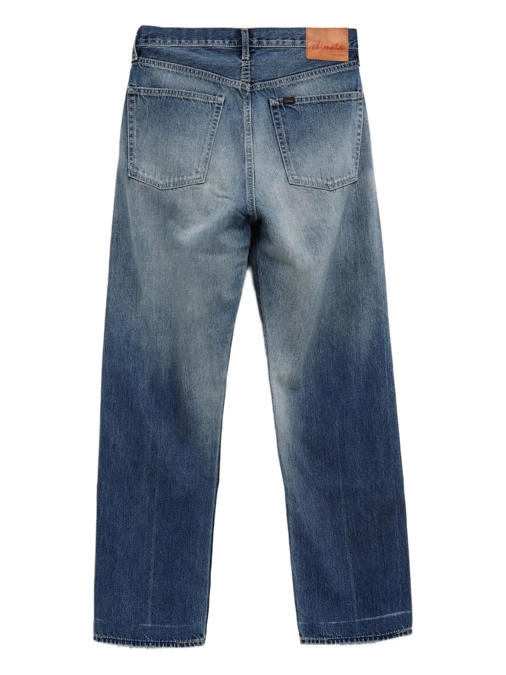 Chimala Straight jeans met lichte wassing - Blauw
