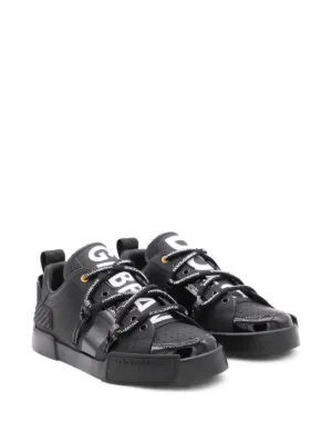 スニーカー DOLCE  GABBANA Men Sneakers CS2216 AH527 8B979 Black Buy Dolce & Gabbana Portofino 'Black Silver' - CS2216 AH527