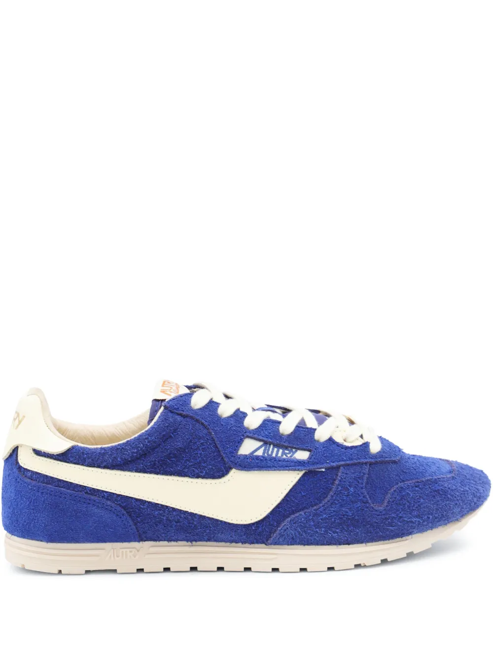 suede panelled retro sneakers