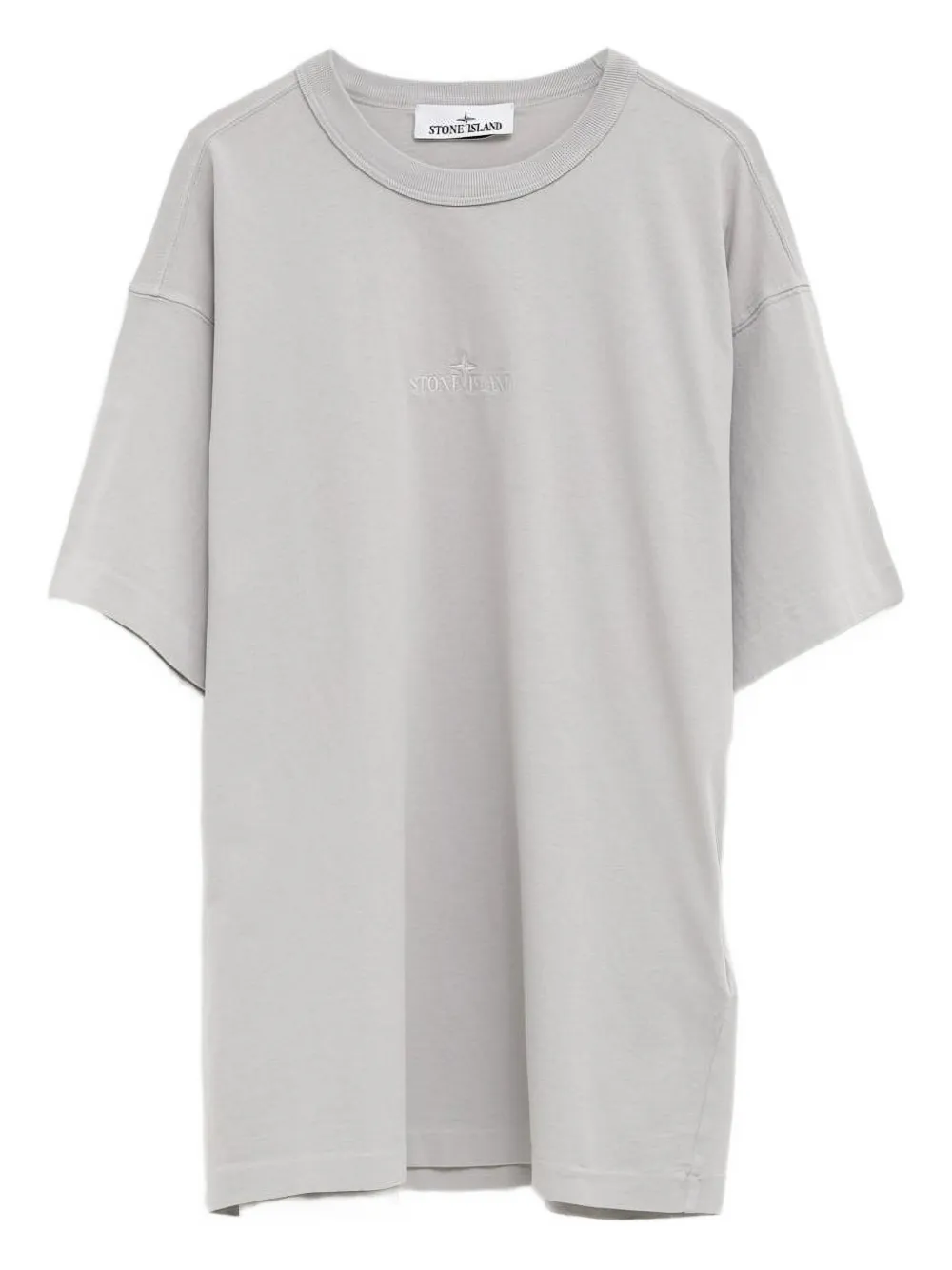 Stone Island embroidered-logo T-shirt - グレー Stone Island embroidered-logo T-shirt - グレー