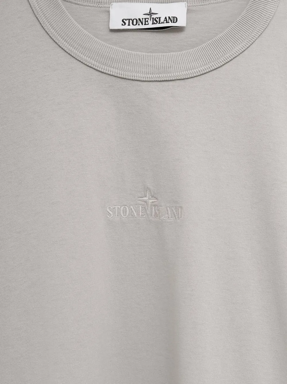 Stone Island T-shirt met geborduurd logo Grijs