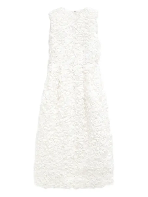 Comme Des Garçons floral-appliqué midi dress