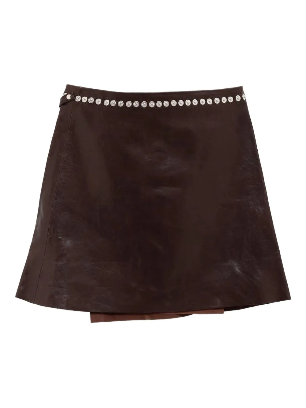 Paloma Wool leather mini skirt - Bruin