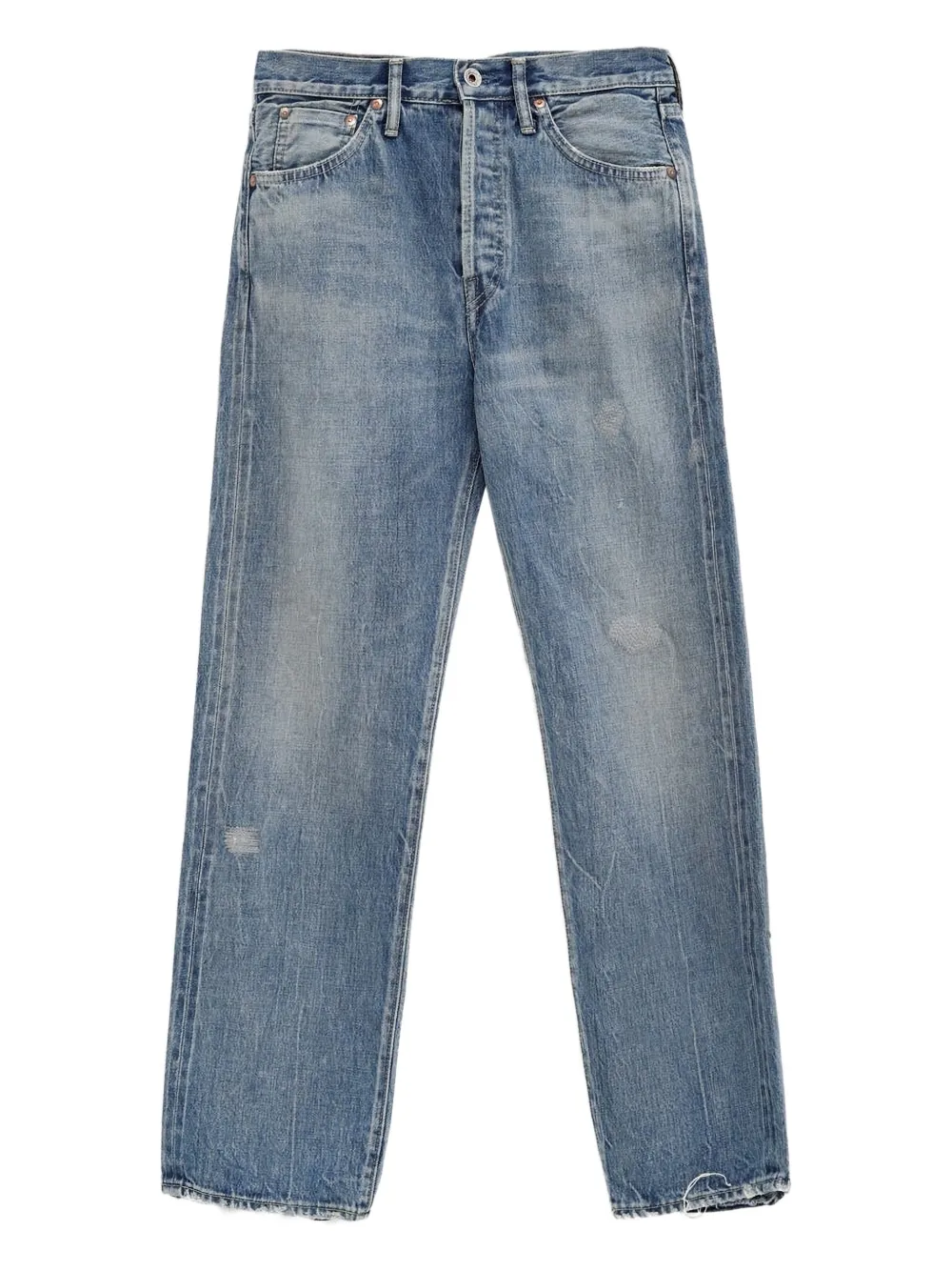 Chimala Distressed Straight-leg Jeans In Blue