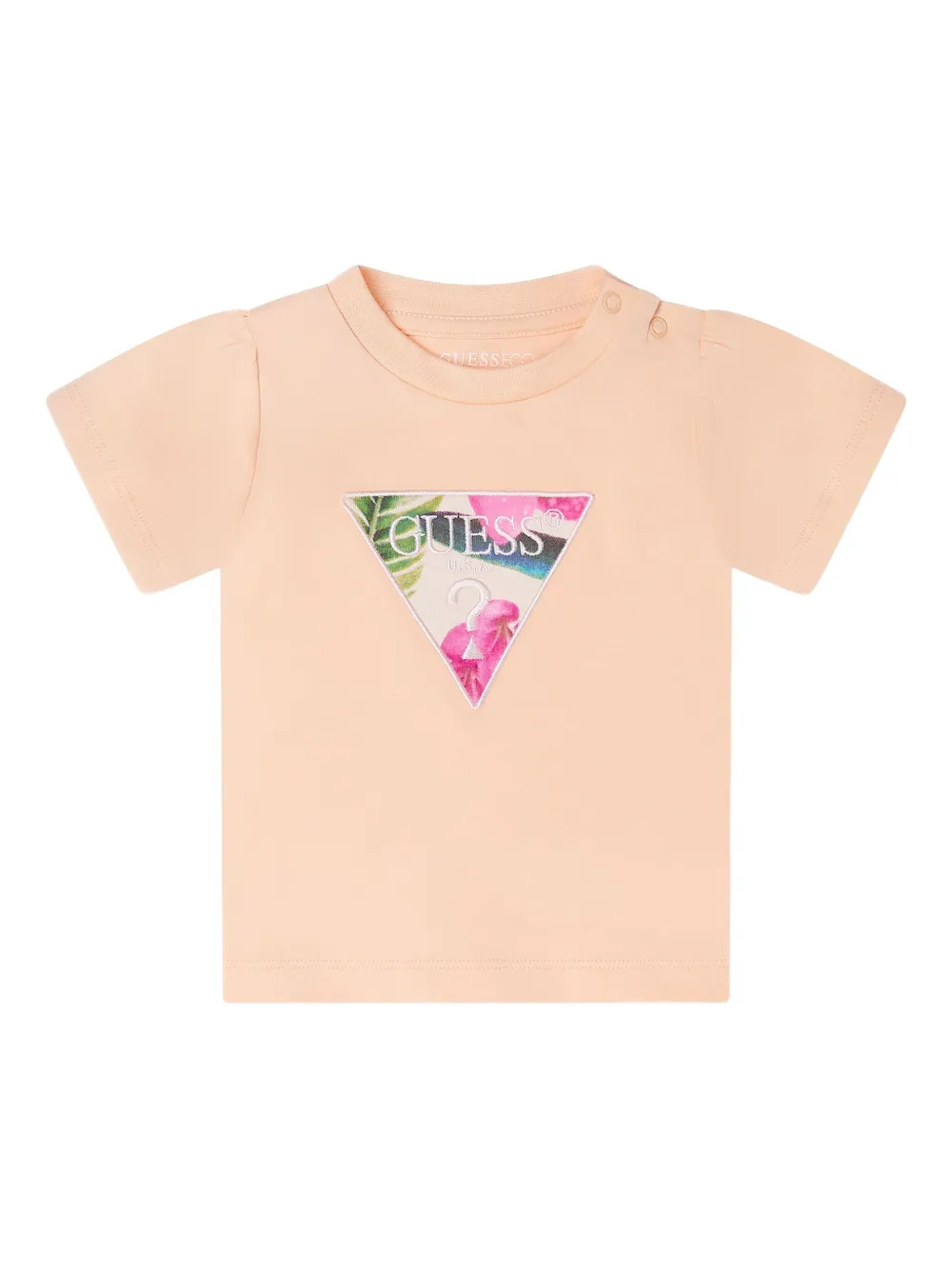 guess kids logo-print short set Oranje