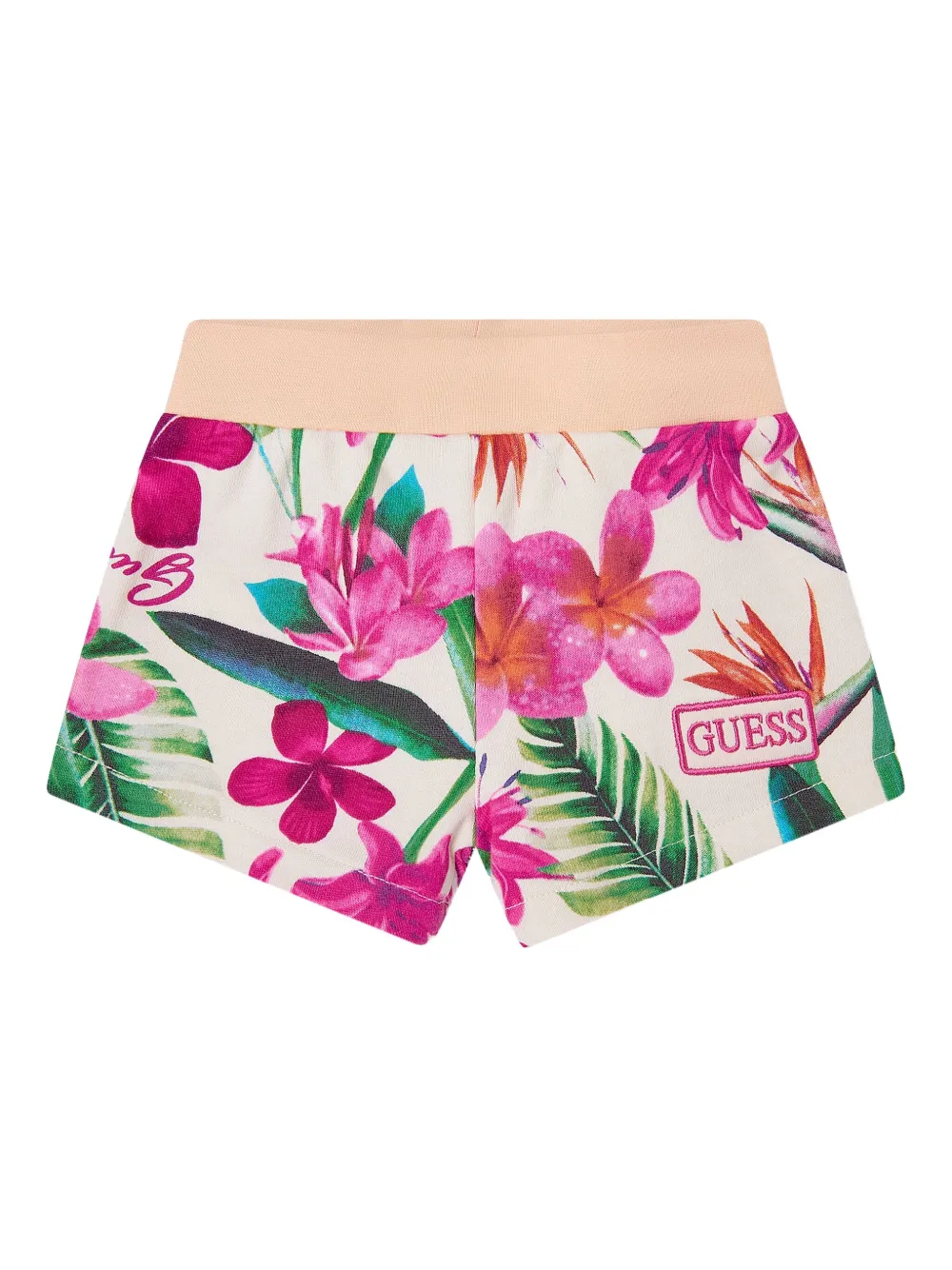 guess kids logo-print short set Oranje