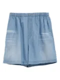 Acne Studios logo-stamp shorts - Blue