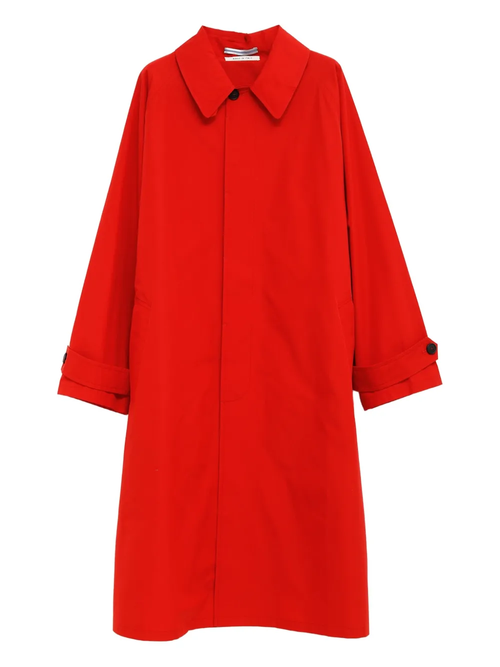 Cristaseya Button-up Trench Coat In Red