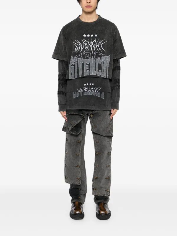Givenchy レイヤードスリーブ Tシャツ | ブラック | FARFETCH JP Givenchy レイヤードスリーブ Tシャツ | ブラック | FARFETCH JP