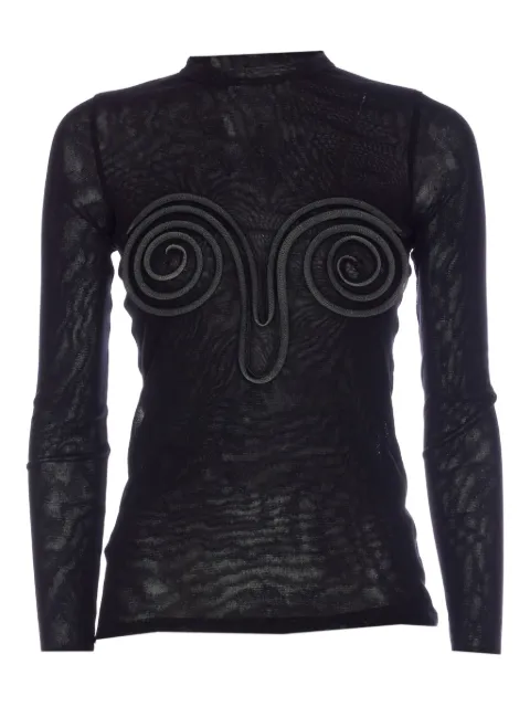 Jean Paul Gaultier spiral-detail long-sleeve top