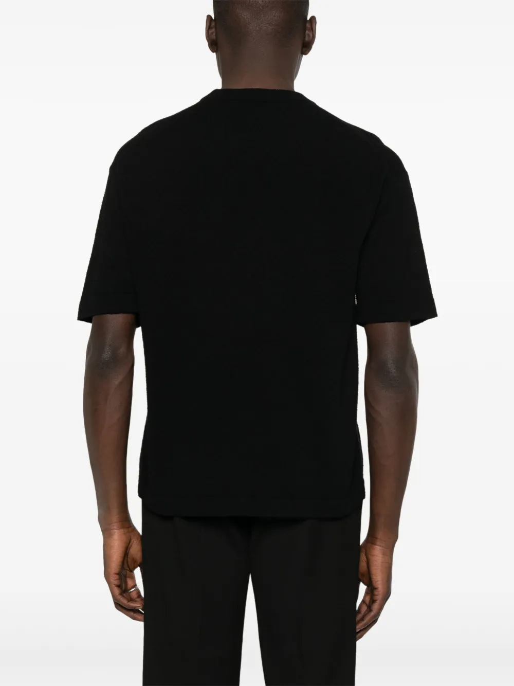 Roberto Collina Gebreid T-shirt Zwart