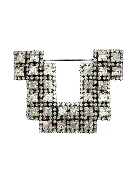 Jennifer Gibson Jewellery 1980s pre-owned Butler & Wilson Statement Art Deco Crystal brooch