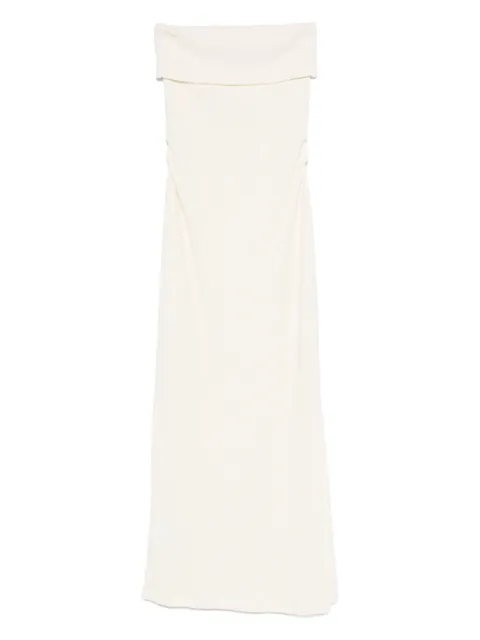 Closed bandeau cotton maxi dress