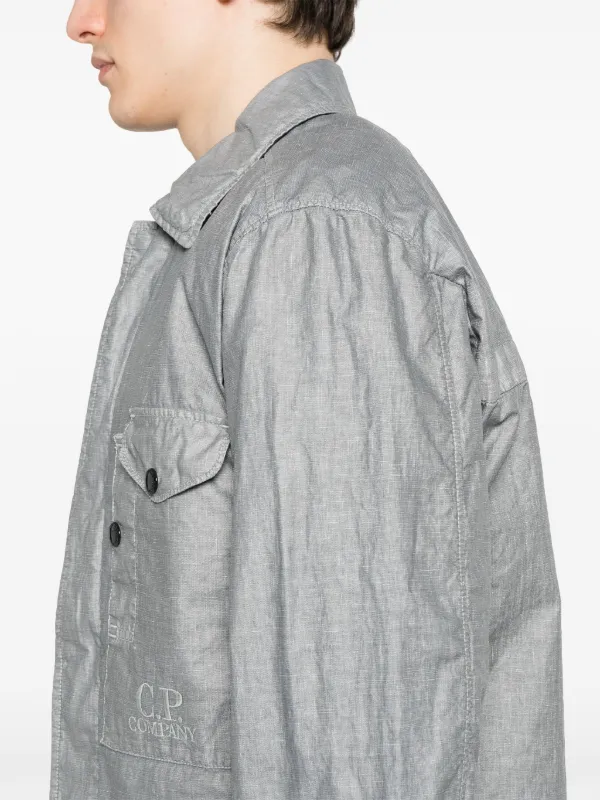 【新品】C.P. COMPANY Coverall Jacket C.P. Company embroidered-logo Jacket | Grey | FARFETCH ZA