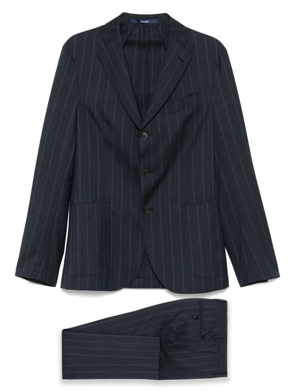 Drumohr pinstriped suit | Blue | Image 1
