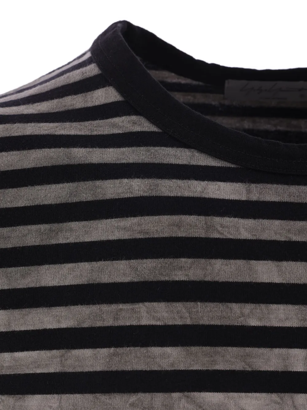 Yohji Yamamoto Gestreept T-shirt Zwart